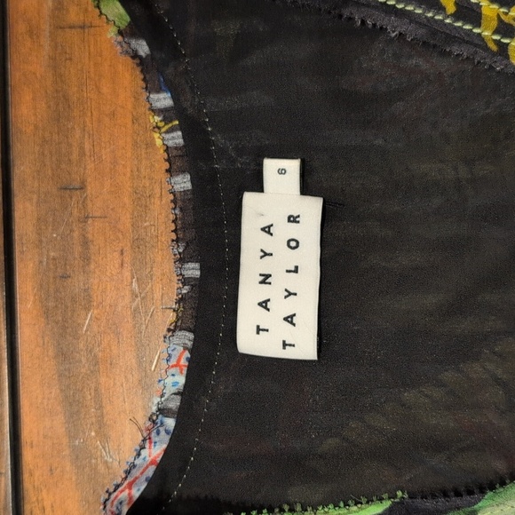 Tanya Taylor Silk Brandy Dress Jungle Leaves - Picture 8 of 11